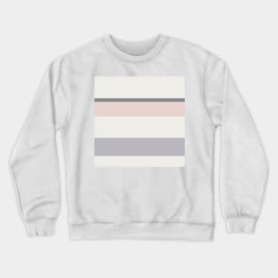 An excellent pattern of Alabaster, Philippine Gray, Silver and Light Grey stripes. Crewneck Sweatshirt